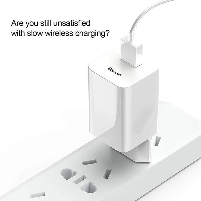 Baseus 24W Schnellladegerät 3.0 USB-Ladegerät QC3.0 Wandadapter Ladegerät QC 3.0 Schnellladegerät für Smartphones (QC3.0 USB-Ladegerät)