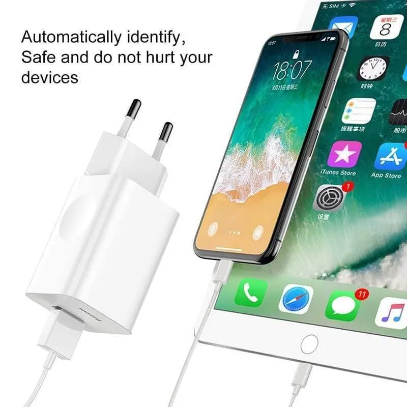 Baseus 24W Schnellladegerät 3.0 USB-Ladegerät QC3.0 Wandadapter Ladegerät QC 3.0 Schnellladegerät für Smartphones (QC3.0 USB-Ladegerät)