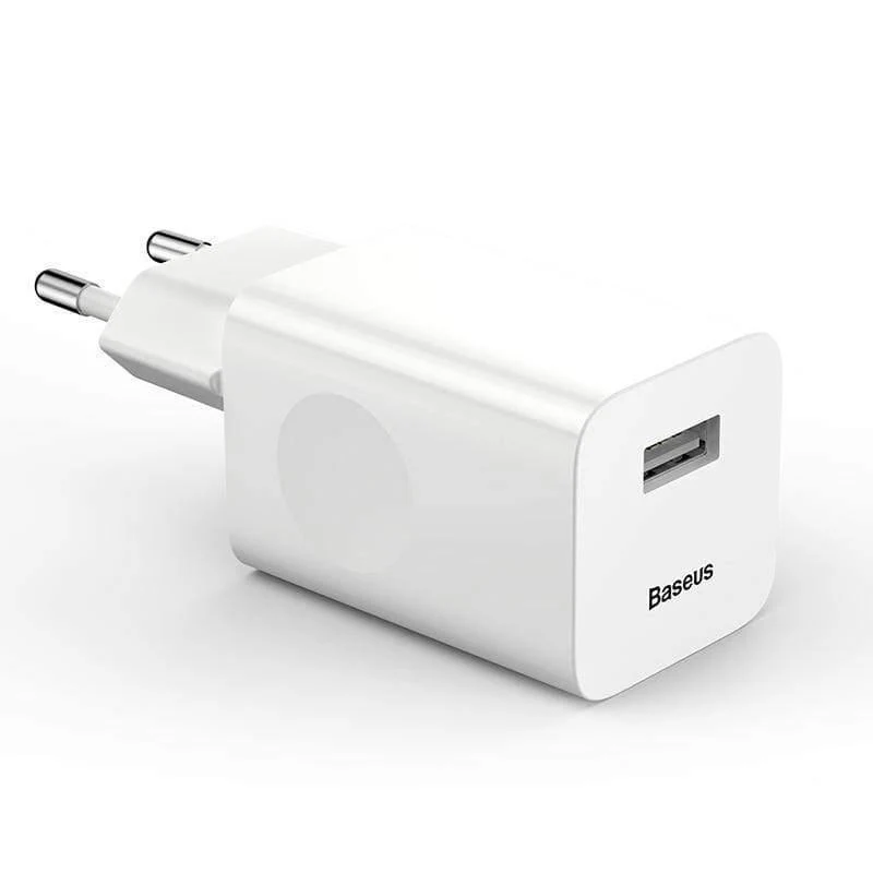 Baseus 24W Schnellladegerät 3.0 USB-Ladegerät QC3.0 Wandadapter Ladegerät QC 3.0 Schnellladegerät für Smartphones (QC3.0 USB-Ladegerät)