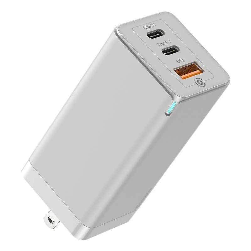 Baseus US Plug GaN Schnellladegerät 65W Schnellladegerät 4.0 3.0 USB C PD Ladegerät 3 USB-Anschlüsse Tragbares Ladegerät Für iPhone Huawei Xiaomi