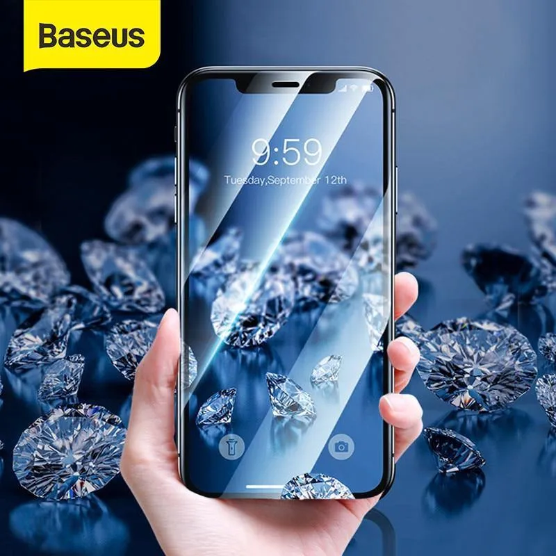 Baseus 0.23 mm Vollbildschutz für iPhone 11Pro Max Ultradünne, vollflächige, gebogene, gehärtete Glasscheibe für iPhone 11 Glasfolie