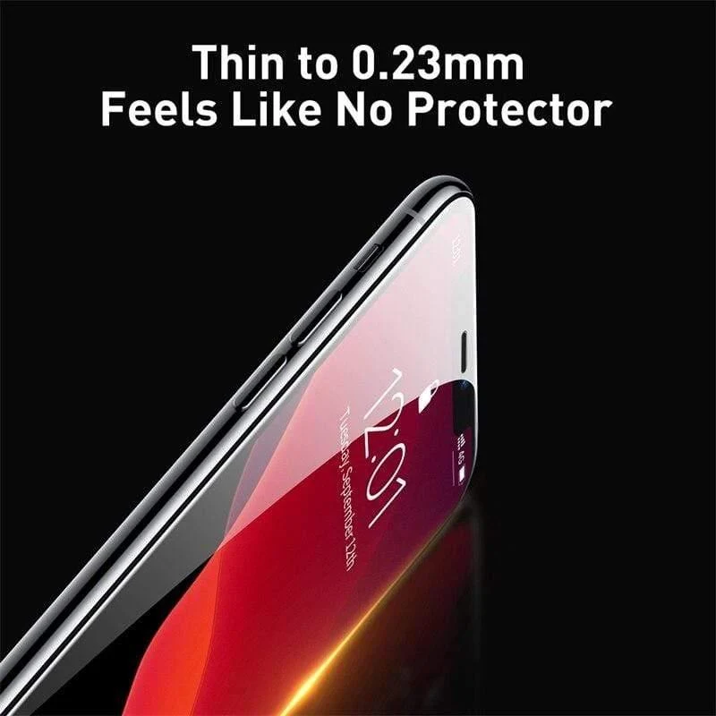 Baseus 0.23 mm Vollbildschutz für iPhone 11Pro Max Ultradünne, vollflächige, gebogene, gehärtete Glasscheibe für iPhone 11 Glasfolie