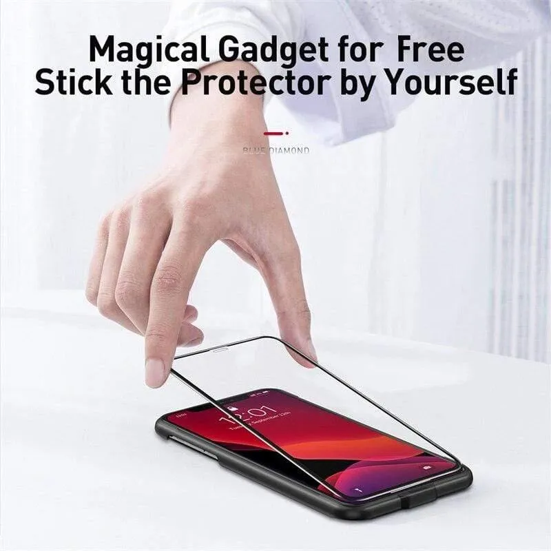 Baseus 0.23 mm Vollbildschutz für iPhone 11Pro Max Ultradünne, vollflächige, gebogene, gehärtete Glasscheibe für iPhone 11 Glasfolie