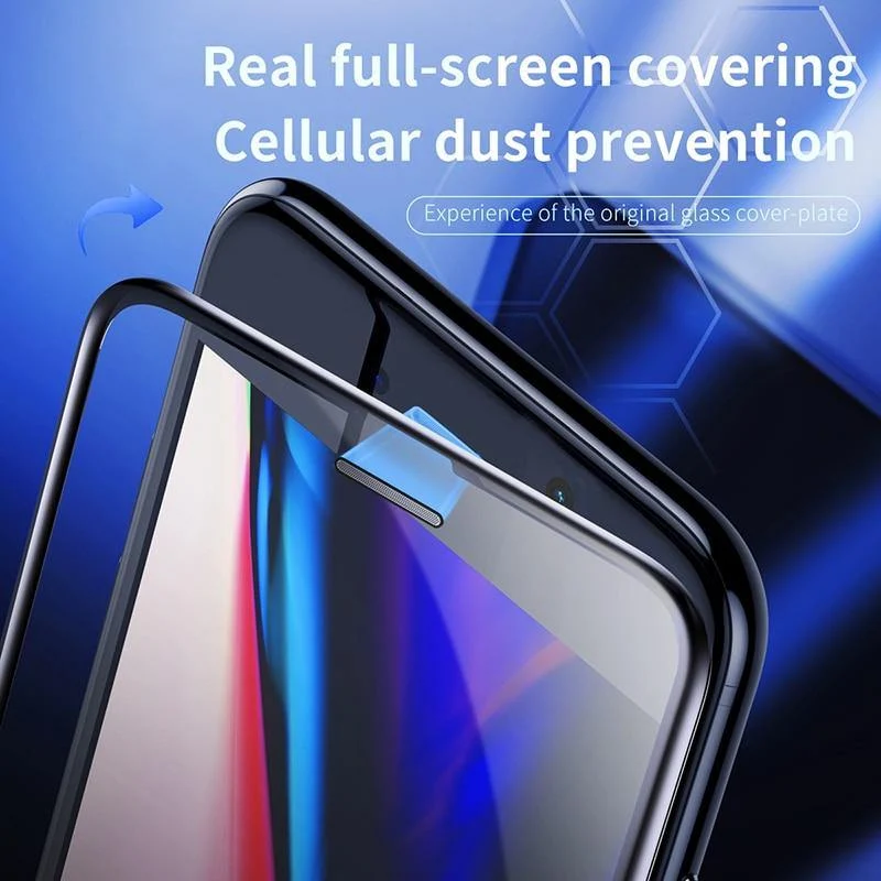 Baseus 0.3 mm dünnes Schutzglas für iPhone 7 8 6 6s Displayschutzfolie 9H Gehärtetes Glas mit voller Abdeckung für iPhone X XS MAX