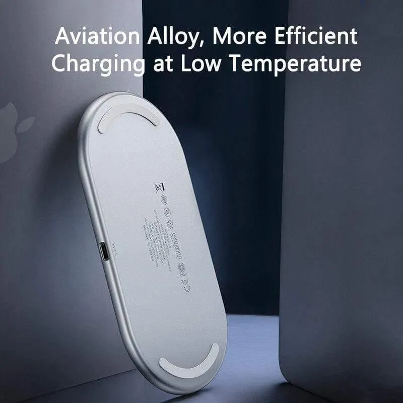 Baseus Qi kabelloses Ladegerät für Airpods Pro iPhone 11 Pro X XS XR 15W Dual kabelloses Ladegerät für Samsung S10 S9 für Büro