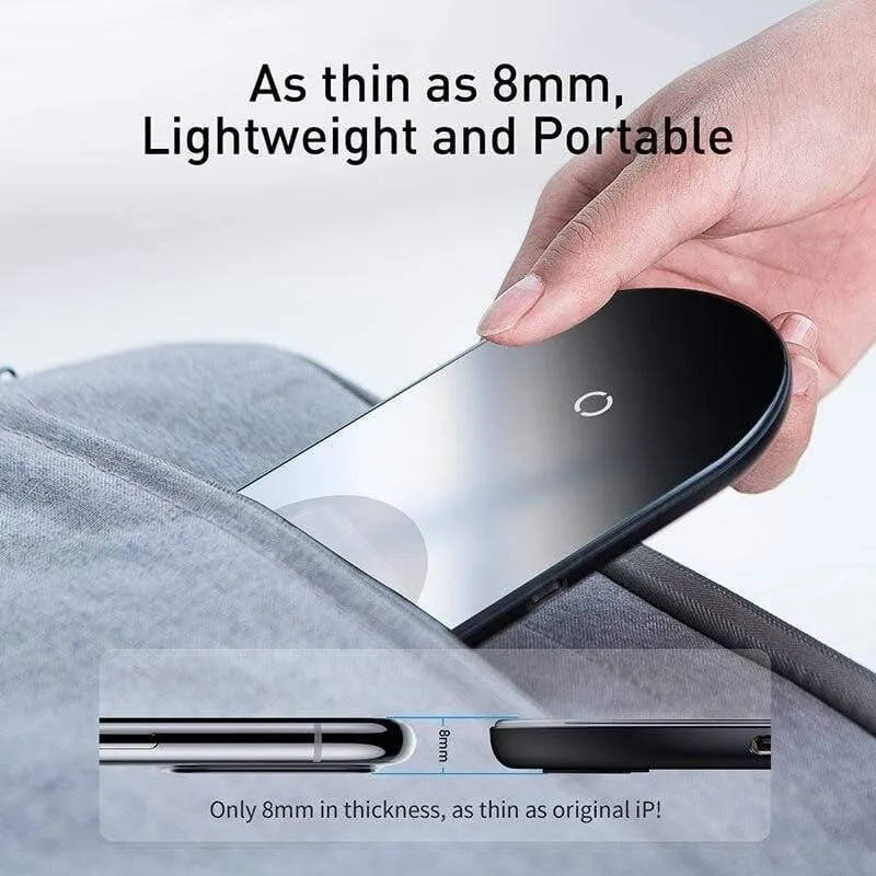 Baseus Qi kabelloses Ladegerät für Airpods Pro iPhone 11 Pro X XS XR 15W Dual kabelloses Ladegerät für Samsung S10 S9 für Büro