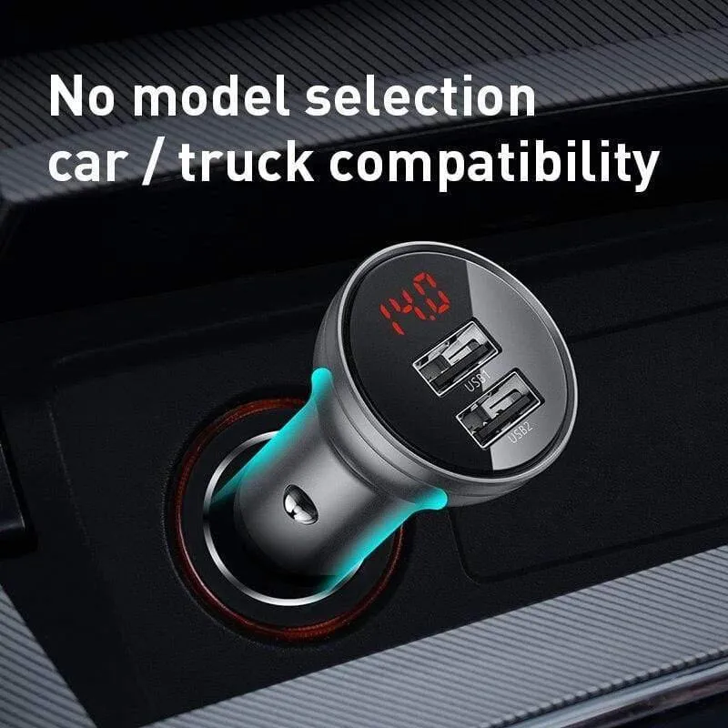 Baseus 24W Dual USB Autoladegerät für iPhone 11 Samsung S9 Handy Ladegerät für Huawei Xiaomi Autotelefon Ladegerät & LED-Display
