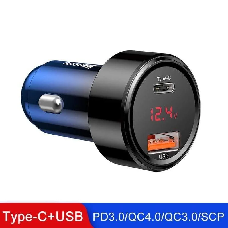Baseus 45W Quick Charge 4.0 3.0 USB Autoladegerät für Xiaomi Mi Huawei Supercharge SCP QC4.0 QC3.0 Schnelles PD USB C Autoladegerät