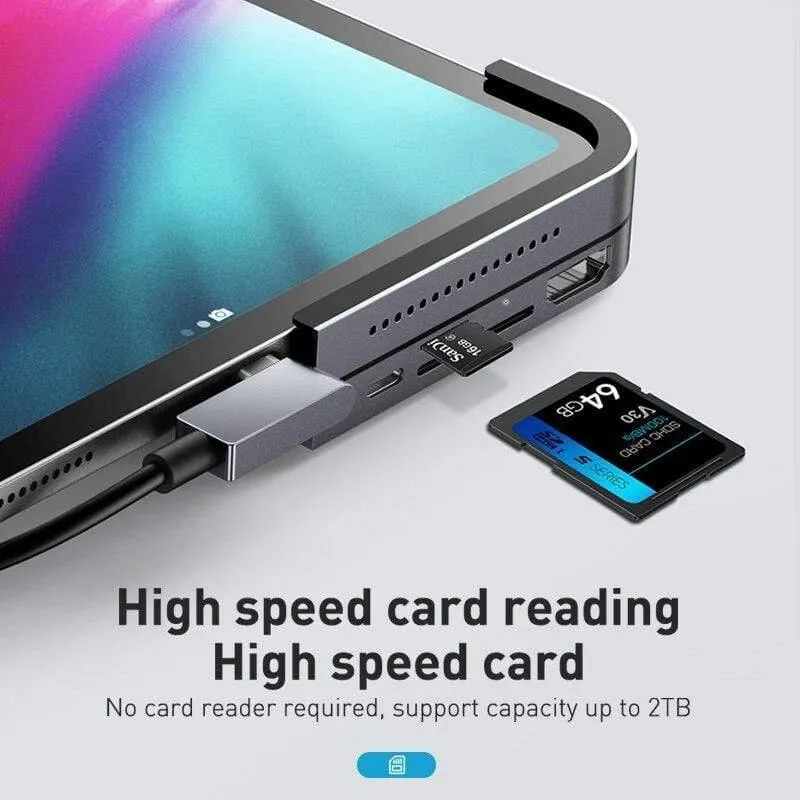 Baseus USB C HUB zu USB 3.0 HDMI USB HUB für iPad Pro Typ C HUB für MacBook Pro Dockingstation Multi 6 USB-Anschlüsse Typ C HUB (6in1 USB Typ C HUB)
