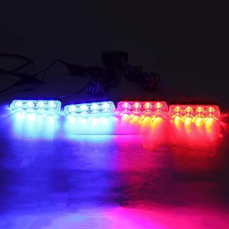 4X4 LED Strobe Warnung Polizei Licht Drahtlose Fernbedienung Für Auto Lkw Notfall Tagfahrlicht Krankenwagen Feuerwehr Licht