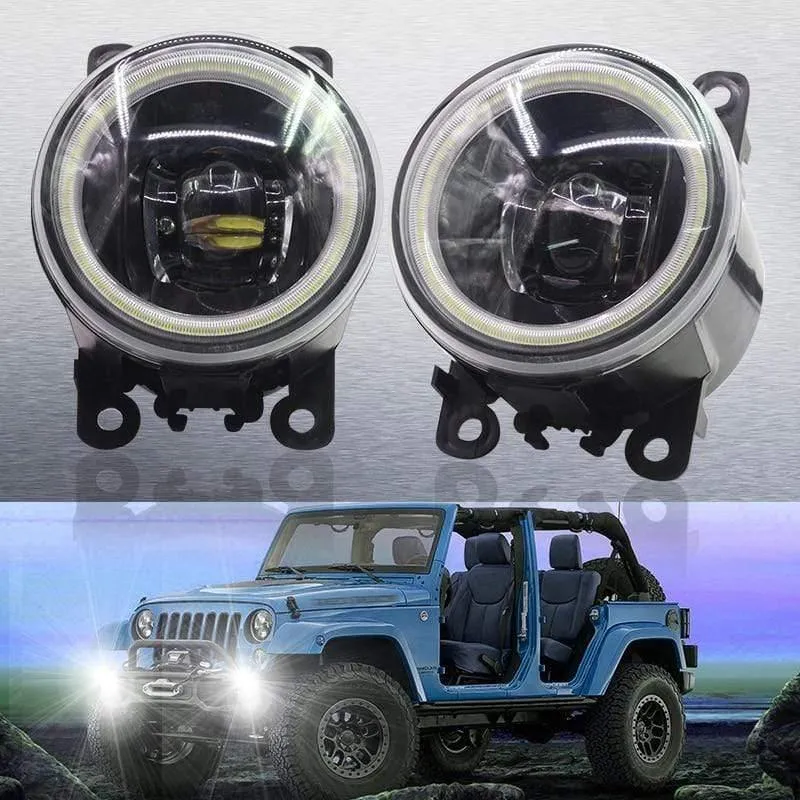 2 Stück Auto LED Birne 4000LM Nebelscheinwerfer Angel Eye Tagfahrlicht DRL 12V Hohe Helligkeit Für Subaru WRX STI 2015 2016