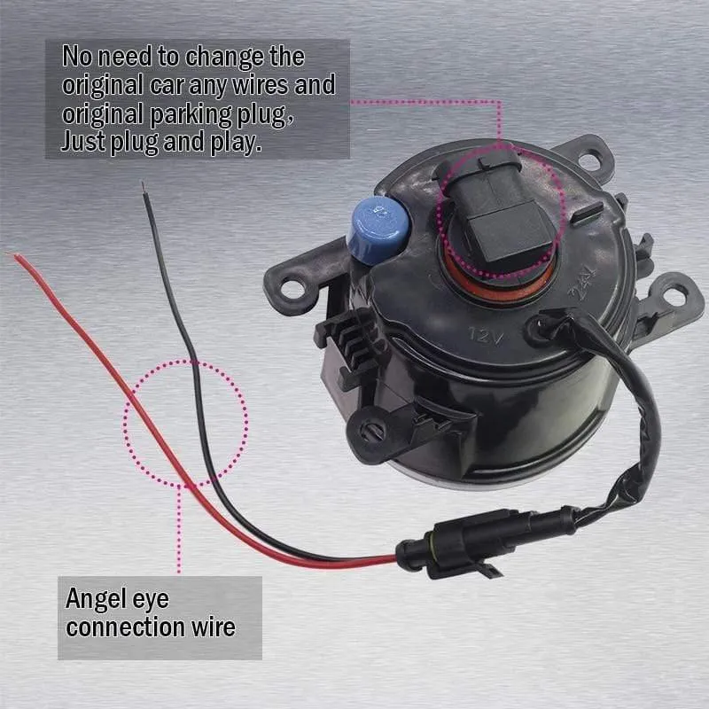 2 Stück Auto LED Birne 4000LM Nebelscheinwerfer Angel Eye Tagfahrlicht DRL 12V Hohe Helligkeit Für Subaru WRX STI 2015 2016
