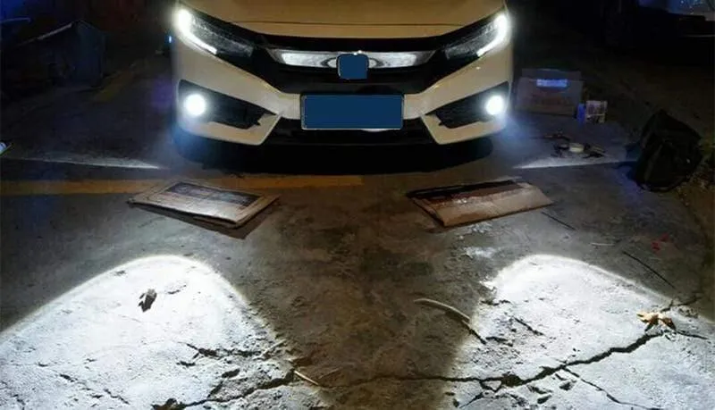 2 Stück Auto LED Birne 4000LM Nebelscheinwerfer Angel Eye Tagfahrlicht DRL 12V Hohe Helligkeit Für Subaru WRX STI 2015 2016