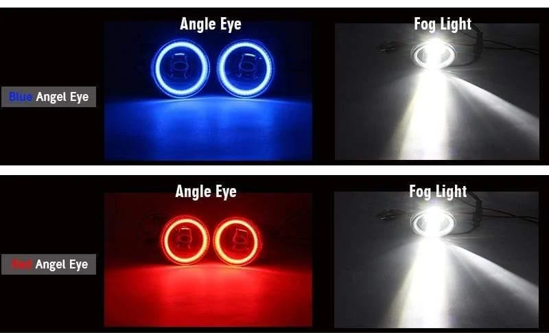 2 Stück Auto LED Birne 4000LM Nebelscheinwerfer Angel Eye Tagfahrlicht DRL 12V Hohe Helligkeit Für Subaru WRX STI 2015 2016