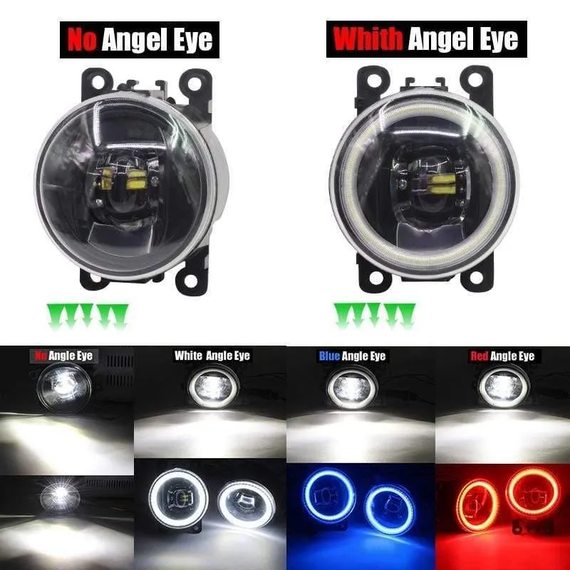 2 Stück Auto LED Birne 4000LM Nebelscheinwerfer Angel Eye Tagfahrlicht DRL 12V Hohe Helligkeit Für Subaru WRX STI 2015 2016