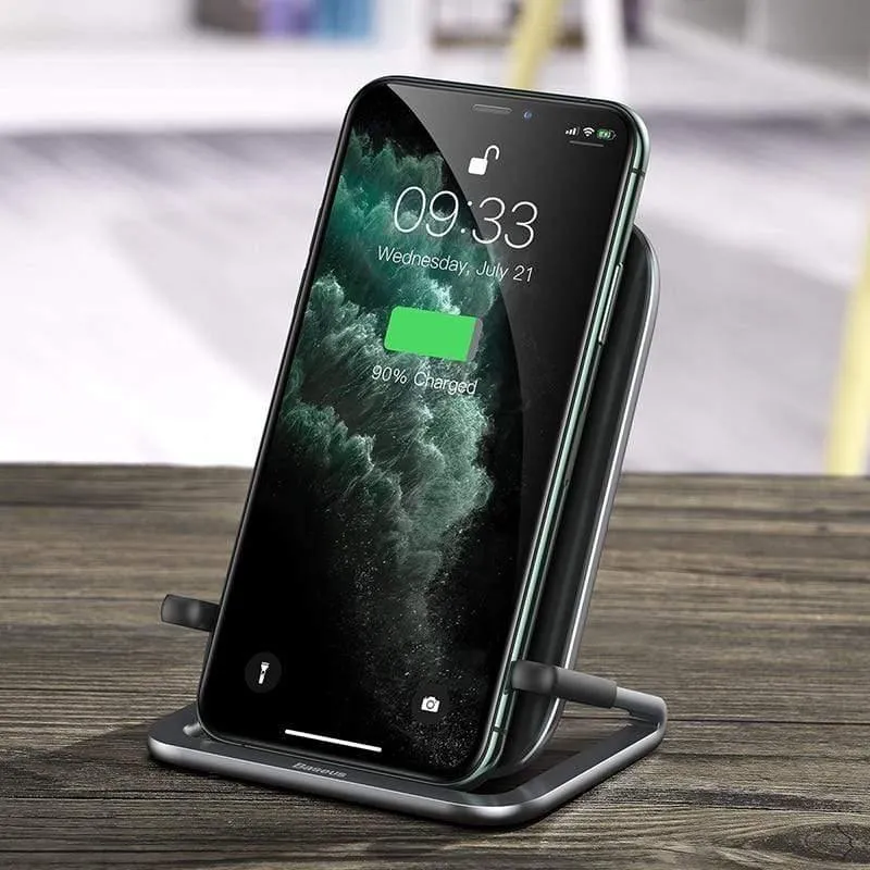 Baseus 15W Qi Wireless Ladeständer für iPhone 11 Pro X XS Samsung S10 S9 S8 Schnelle kabellose Ladestation mit Halter