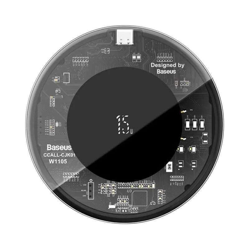 Baseus 15W Schnelles kabelloses Ladegerät für iPhone 11 X Xs Max Für Airpods Sichtbares Qi-kabelloses Ladegerät für Samsung S10 S9 Hinweis 10