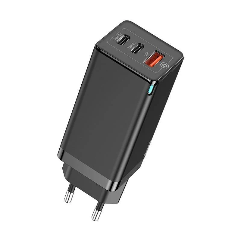 Baseus 65W GaN-Ladegerät Schnellladung 4.0 3.0 Typ C PD-Schnellladegerät 3-Port-USB-Ladegerät mit tragbarem QC 4.0 3.0-Telefonladegerät