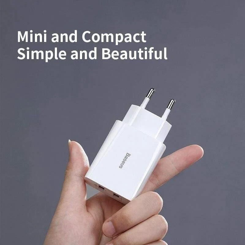 Baseus 18W Unterstützung für schnelles USB-Ladegerät Schnellladung 3.0 USB Typ-C PD-Ladegerät Mini-Ladegerät für tragbare Telefone ForHuawei ForXiaomi ForiP