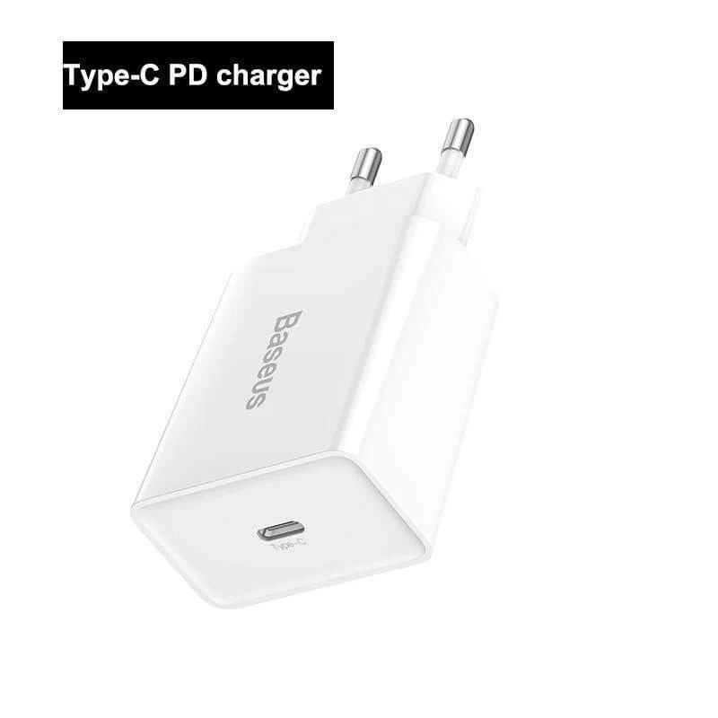 Baseus 18W Unterstützung für schnelles USB-Ladegerät Schnellladung 3.0 USB Typ-C PD-Ladegerät Mini-Ladegerät für tragbare Telefone ForHuawei ForXiaomi ForiP