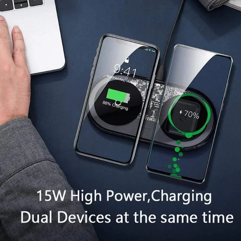 Baseus Visible Wireless Charger Wireless Chargepad für iPhone Airpods 15 W Schnellladegerät Wireless Charge Pad QI-fähige Geräte