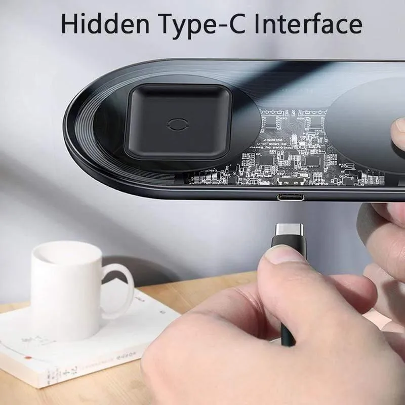 Baseus Visible Wireless Charger Wireless Chargepad für iPhone Airpods 15 W Schnellladegerät Wireless Charge Pad QI-fähige Geräte