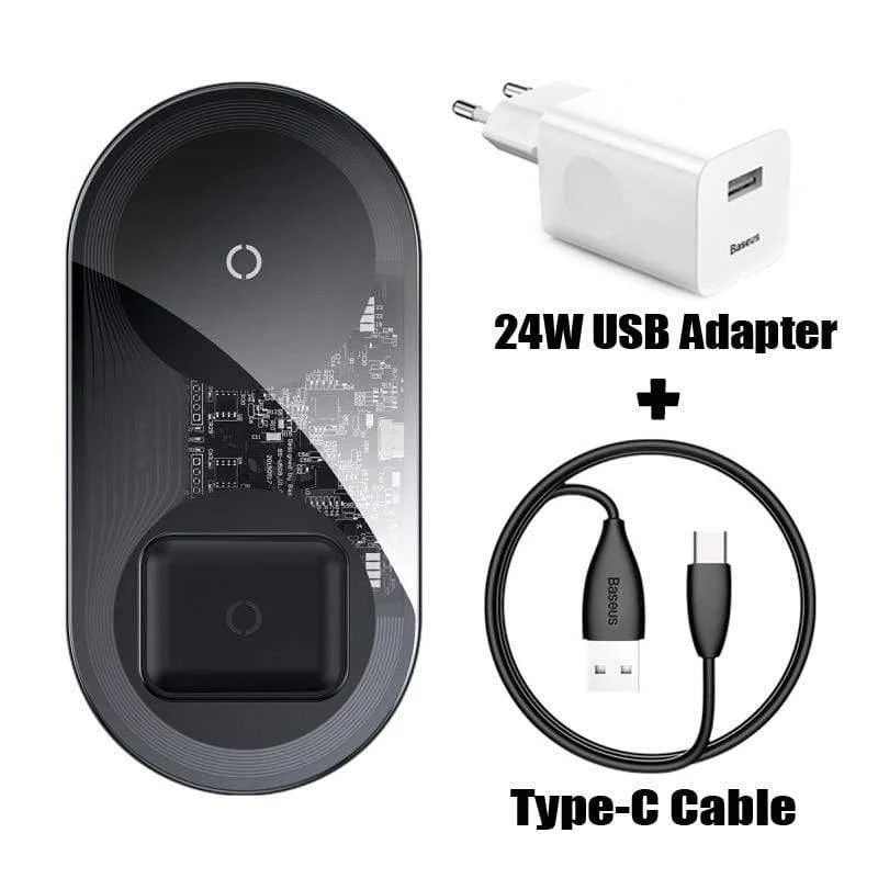 Baseus Visible Wireless Charger Wireless Chargepad für iPhone Airpods 15 W Schnellladegerät Wireless Charge Pad QI-fähige Geräte