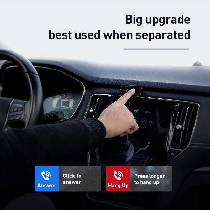 Baseus USB-Autoladegerät FM-Sender Bluetooth Car Kit FM-Modulator 3.1A Schnellladegerät Freisprecheinrichtung Wireless Aux Audio MP3-Player (schwarz)