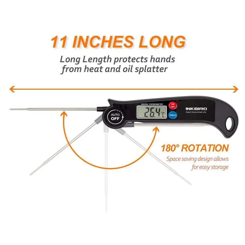 Inkbird HET-F001 Digitales Küchenthermometer für das Backen von Bier Fleisch Kochen von Lebensmittelsonden BBQ Elektronisches Ofenthermometer Küchengeräte (wie in der Abbildung gezeigt)