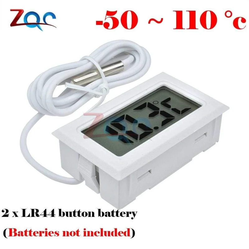 Dual-LED-Anzeige Digitales Thermometer Thermograph Temperatursensor Messgerät Detektor Tester Monitor für Kühlschrank Aquarium Auto Car