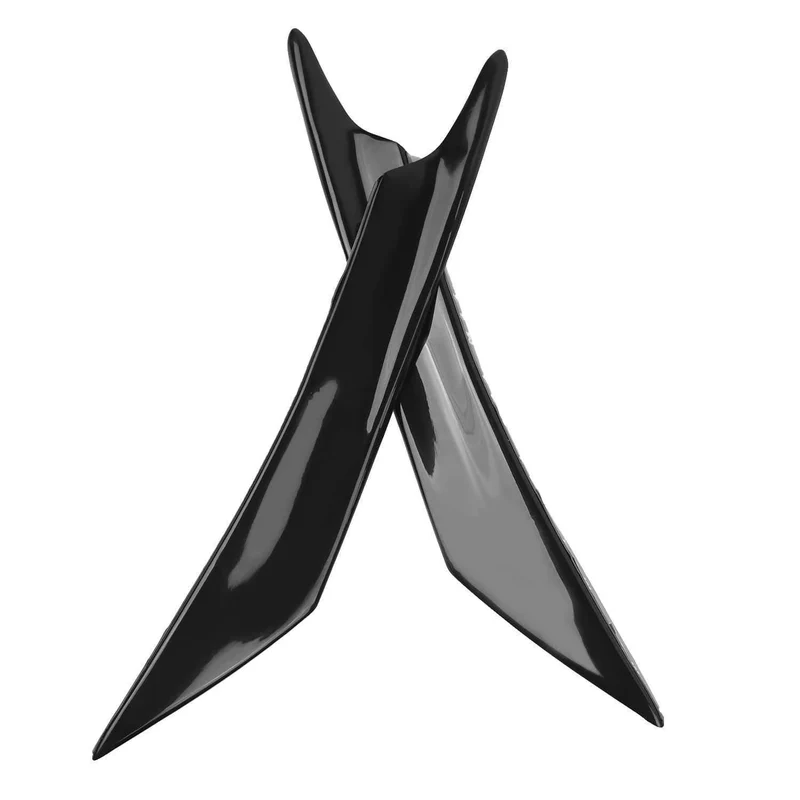 4 stücke Schwarz Front Stoßstange Lip Splitter Fin Air trim Auto Körper Seite Flügel Spoiler Für Auto Front Stoßstange Canards Splitter Universal