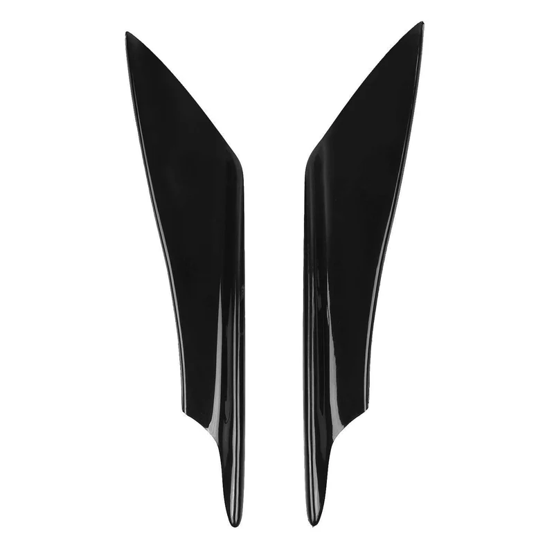 4 stücke Schwarz Front Stoßstange Lip Splitter Fin Air trim Auto Körper Seite Flügel Spoiler Für Auto Front Stoßstange Canards Splitter Universal