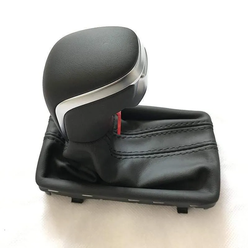 Schwarzer Schaltknauf mit Leder-Kofferraummanschette LHD BEI AUTOTRANSPORT NUR FÜR AUDI NEU A7 A6 PA-STIL C7 2016 2017 2018