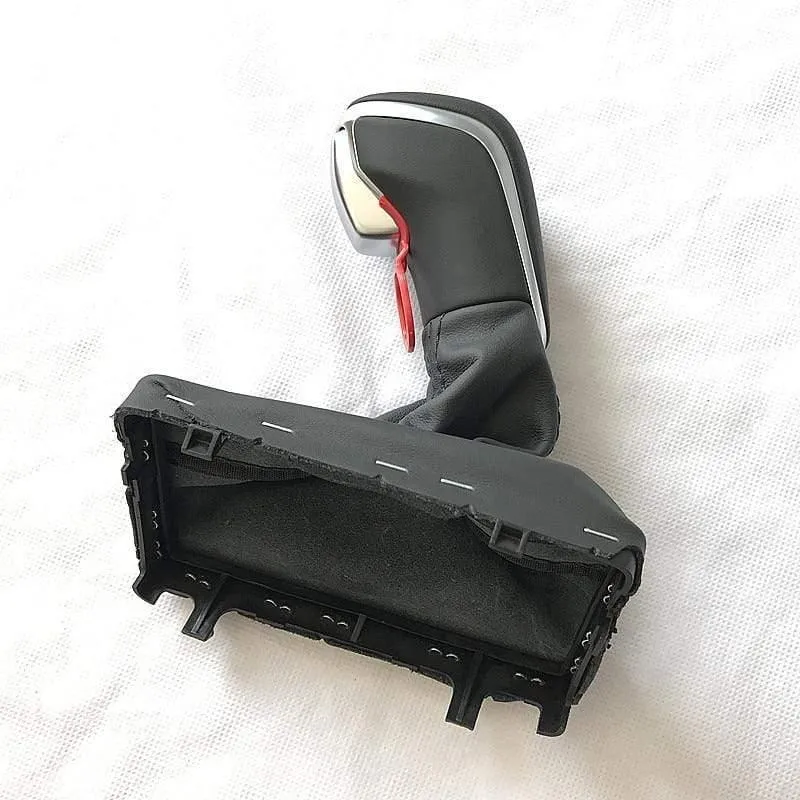 Schwarzer Schaltknauf mit Leder-Kofferraummanschette LHD BEI AUTOTRANSPORT NUR FÜR AUDI NEU A7 A6 PA-STIL C7 2016 2017 2018
