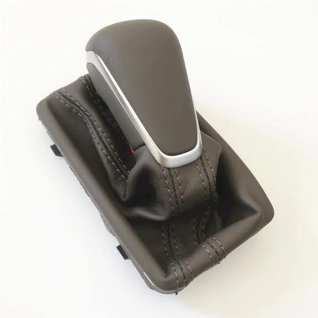 Schwarzer Schaltknauf mit Leder-Kofferraummanschette LHD BEI AUTOTRANSPORT NUR FÜR AUDI NEU A7 A6 PA-STIL C7 2016 2017 2018