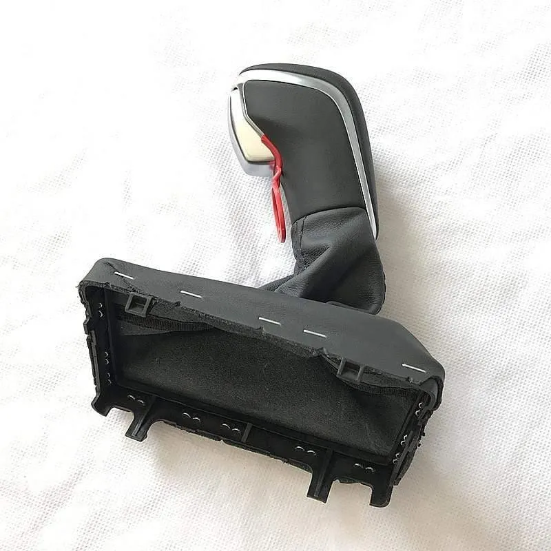 Schwarzer Schaltknauf mit Leder-Kofferraummanschette LHD BEI AUTOTRANSPORT NUR FÜR AUDI NEU A7 A6 PA-STIL C7 2016 2017 2018