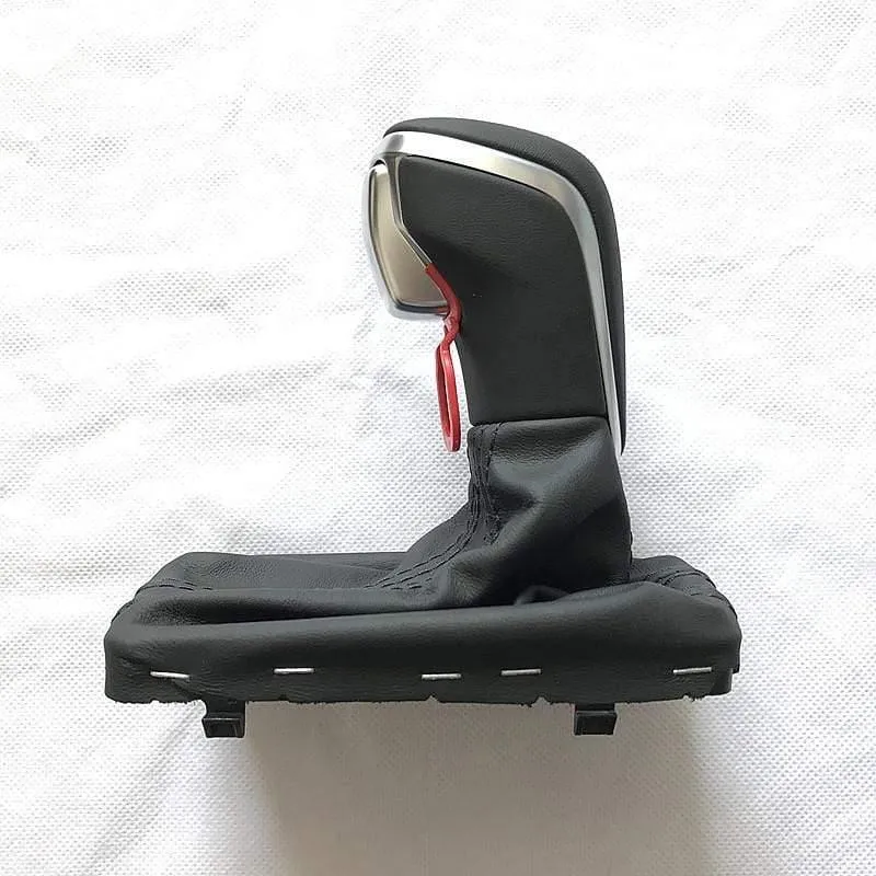 Schwarzer Schaltknauf mit Leder-Kofferraummanschette LHD BEI AUTOTRANSPORT NUR FÜR AUDI NEU A7 A6 PA-STIL C7 2016 2017 2018