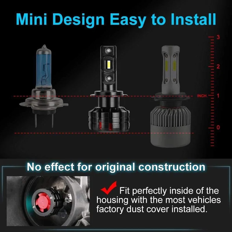 2Pcs H1 H3 H4 H7 Led Canbus H8 H11 HB3 9005 HB4 9006 Led Scheinwerfer Mini 12000LM Auto glühbirnen Fehler Kostenlose Auto Lampe 6000K