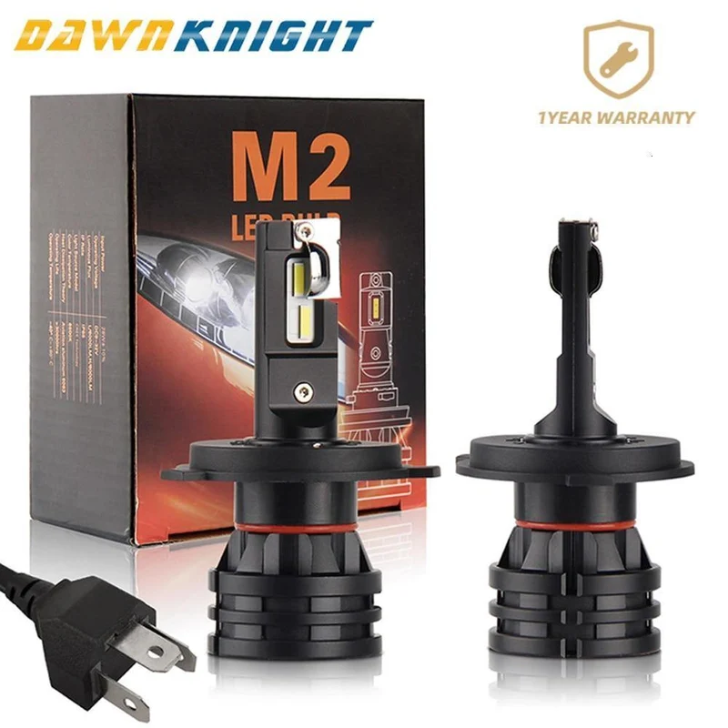 2PCS M2 Auto Led Scheinwerfer H4 H7 H8 H9 H11 9005 Hb3 9006 Hb4 9012 Led Lampe CSP CHIP Turbo Led 6500K 12000LM Mini Größe 12V 24V