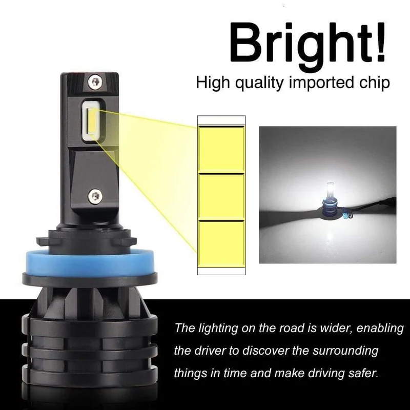 2PCS M2 Auto Led Scheinwerfer H4 H7 H8 H9 H11 9005 Hb3 9006 Hb4 9012 Led Lampe CSP CHIP Turbo Led 6500K 12000LM Mini Größe 12V 24V
