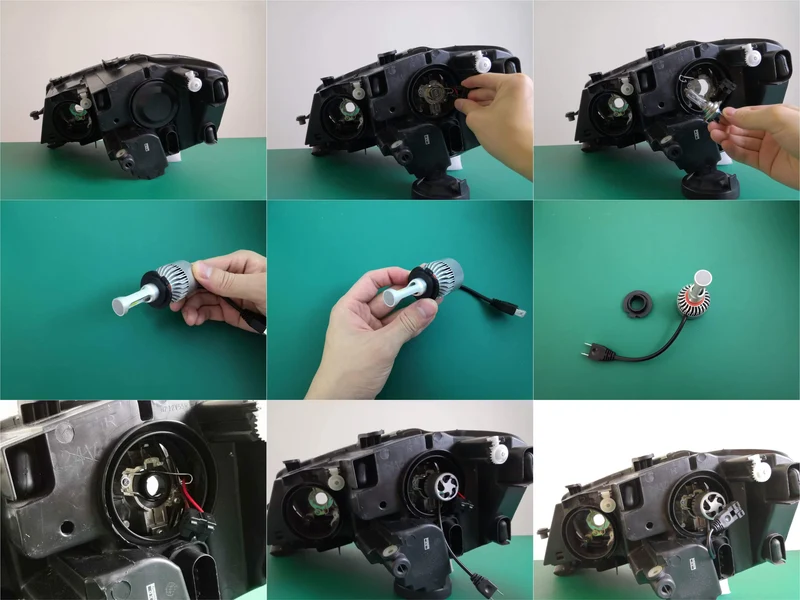 2PCS M2 Auto Led Scheinwerfer H4 H7 H8 H9 H11 9005 Hb3 9006 Hb4 9012 Led Lampe CSP CHIP Turbo Led 6500K 12000LM Mini Größe 12V 24V