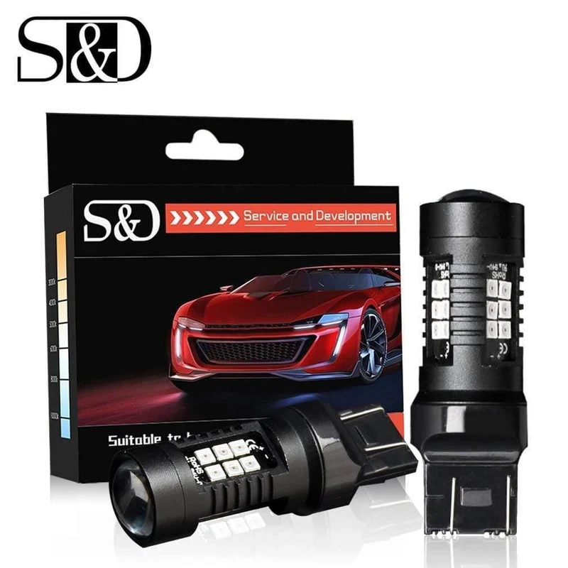 2pcs 1200Lm T20 W21W LED W21 / 5W LED WY21W 7440 7443 LED-Lampe T25 3157 3156 p27 / 7w Blinker für Kfz-Rückfahrscheinwerfer 12V