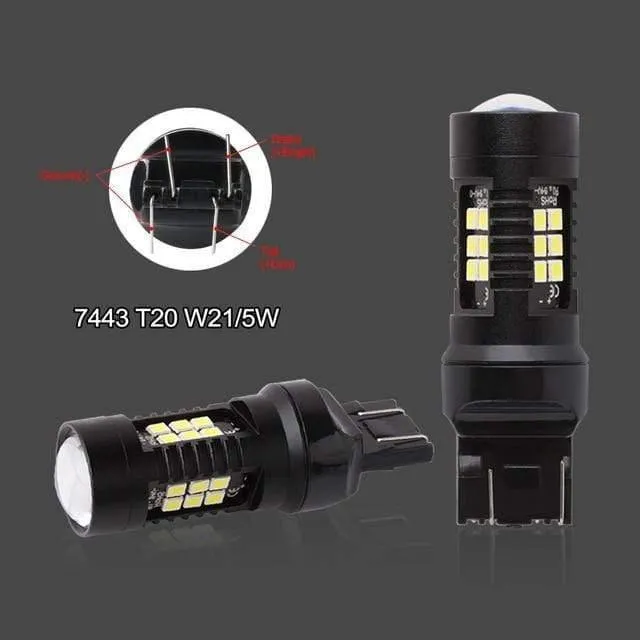 2pcs 1200Lm T20 W21W LED W21 / 5W LED WY21W 7440 7443 LED-Lampe T25 3157 3156 p27 / 7w Blinker für Kfz-Rückfahrscheinwerfer 12V