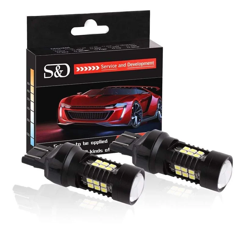 2pcs 1200Lm T20 W21W LED W21 / 5W LED WY21W 7440 7443 LED-Lampe T25 3157 3156 p27 / 7w Blinker für Kfz-Rückfahrscheinwerfer 12V