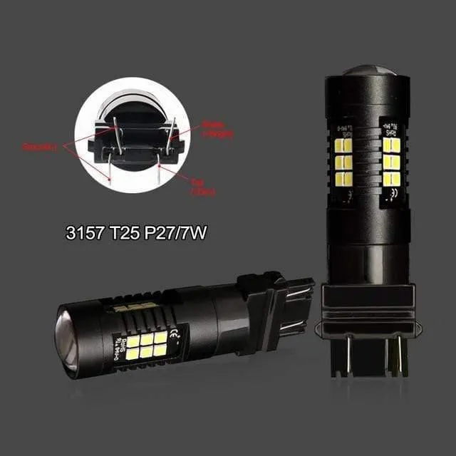 2pcs 1200Lm T20 W21W LED W21 / 5W LED WY21W 7440 7443 LED-Lampe T25 3157 3156 p27 / 7w Blinker für Kfz-Rückfahrscheinwerfer 12V