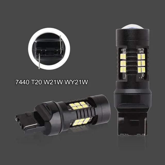 2pcs 1200Lm T20 W21W LED W21 / 5W LED WY21W 7440 7443 LED-Lampe T25 3157 3156 p27 / 7w Blinker für Kfz-Rückfahrscheinwerfer 12V