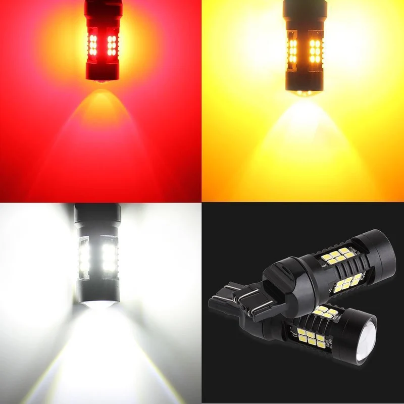 2pcs 1200Lm T20 W21W LED W21 / 5W LED WY21W 7440 7443 LED-Lampe T25 3157 3156 p27 / 7w Blinker für Kfz-Rückfahrscheinwerfer 12V