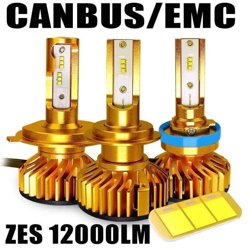 Canbus H4 Led H7 LED mit 5000K ZES Chips 12000LM 72W H1 H3 HB3 9005 LED 9006 HB4 H8 H11 Nebellicht 4300K ​​6500K 8000K