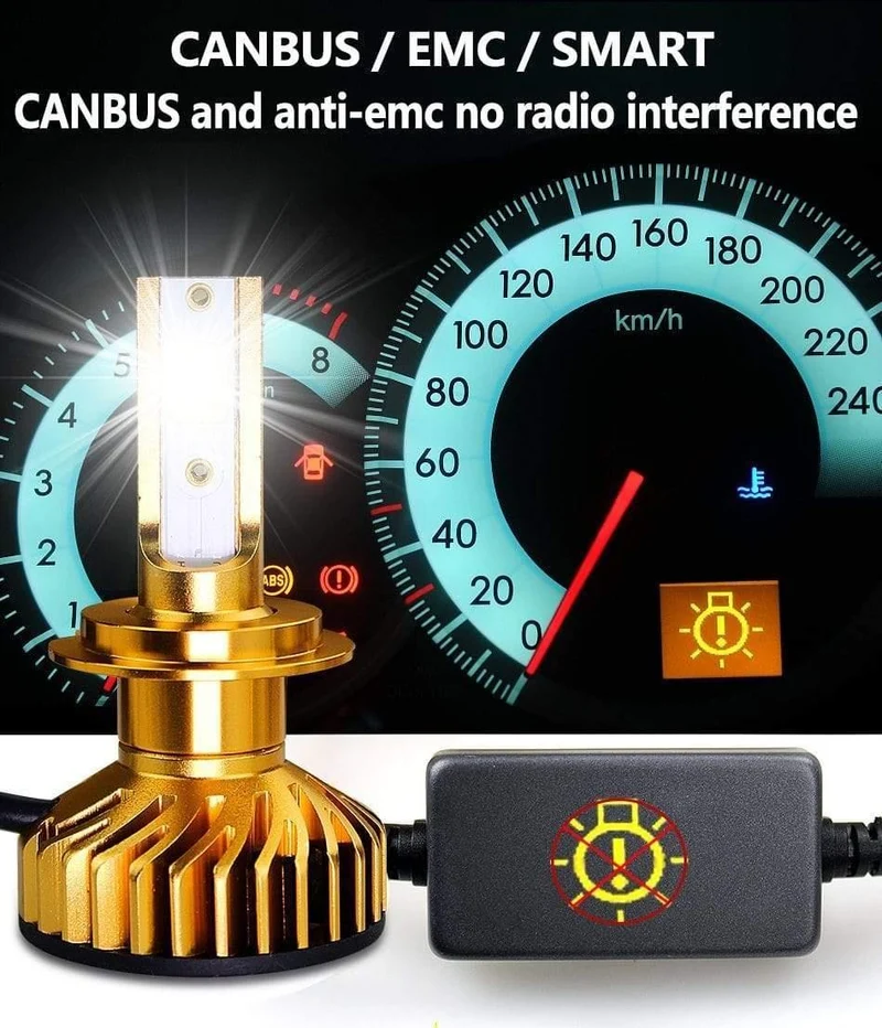 Canbus H4 Led H7 LED mit 5000K ZES Chips 12000LM 72W H1 H3 HB3 9005 LED 9006 HB4 H8 H11 Nebellicht 4300K ​​6500K 8000K