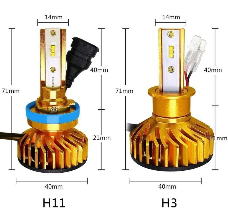 Canbus H4 Led H7 LED mit 5000K ZES Chips 12000LM 72W H1 H3 HB3 9005 LED 9006 HB4 H8 H11 Nebellicht 4300K ​​6500K 8000K